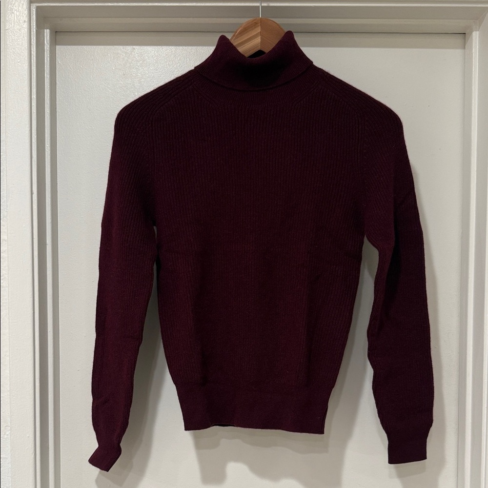 Ann Taylor Burgundy Turtleneck Sweater Sz XS - Picture 2 of 9